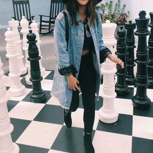 TOPSHOP Colorblock Denim Jacket